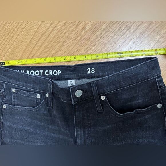J.Crew Billie Demi Boot Crop Jeans Women’s Size 28 Black Raw Hem Style BK644 - Picture 10 of 10